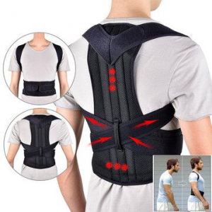 SHAMMA  SHOP all what you need for sports Adjustable Back Support Belt Back Posture Corrector Shoulder Lumbar Spine Support Back Protector